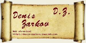 Denis Žarkov vizit kartica